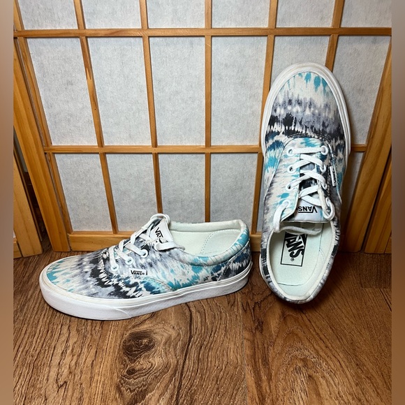 Vans Era Tie Dye Blue Gray Sneakers Women’s Size 7.5 Canvas Low Top Skate Shoes - Picture 5 of 9